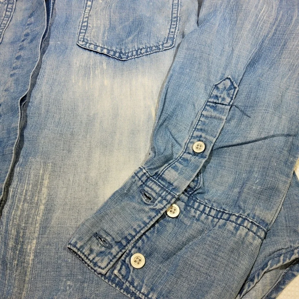 Cloth &‎ Stone Blue Long Sleeve Button Down Shirt